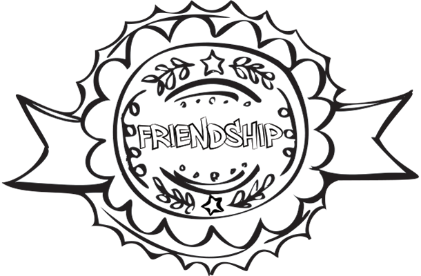 Little Book of Friendship Coloring Badge