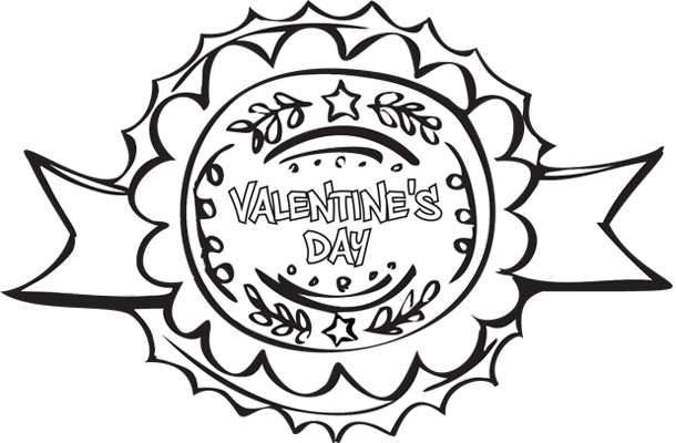 The Little Book of Valentine's Day Achievement Badge for Coloring