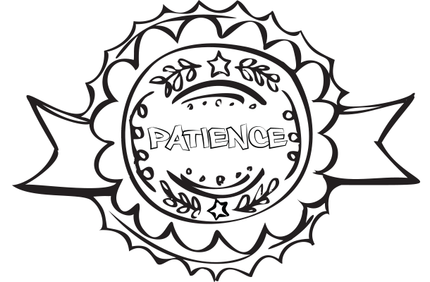 Little Book of Patience Coloring Badge