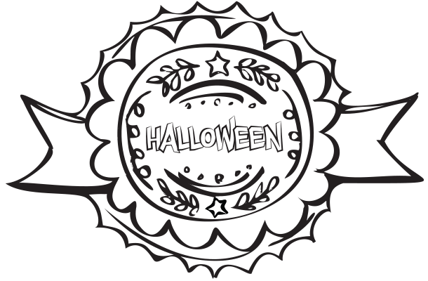 Little Book of Halloween Coloring Badge