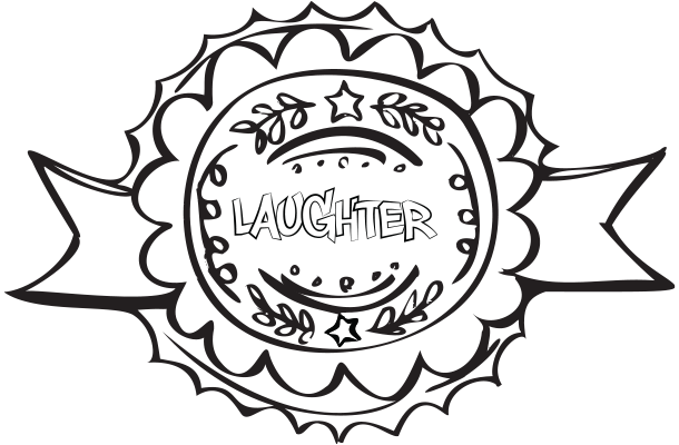 The Little Book of Laughter Coloring Badge