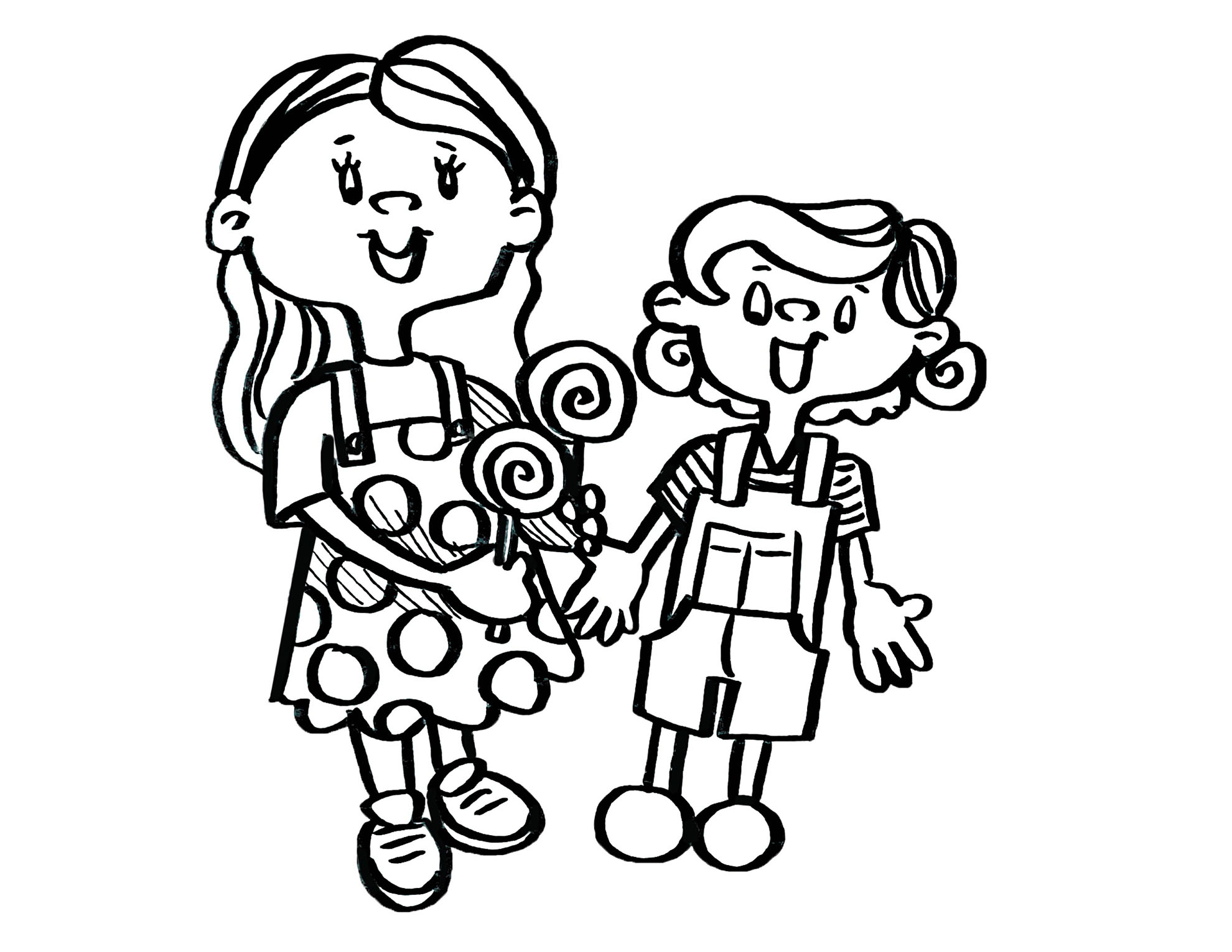 Gift giving coloring page