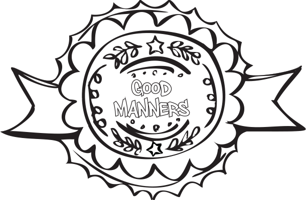 The Little Book of Manners Coloring Badge