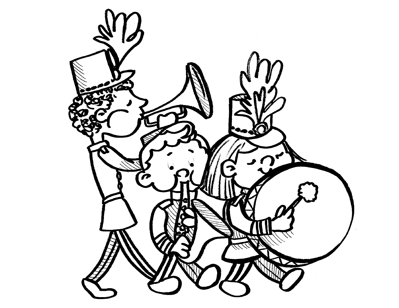 Coloring Page from The Little Book of Creativity with a band