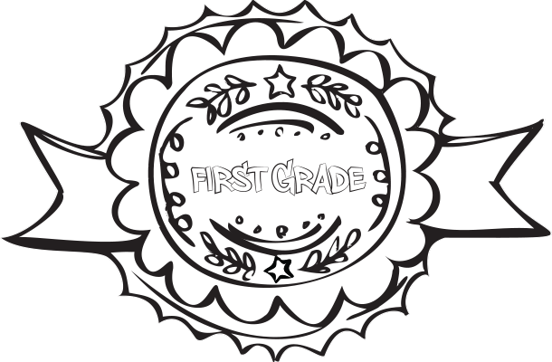 The Little Book of First Grade Coloring Badge