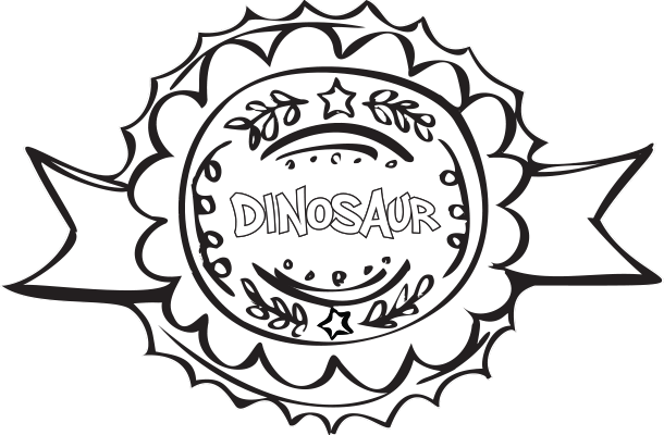 The Little Book of Dinosaurs Coloring Badge