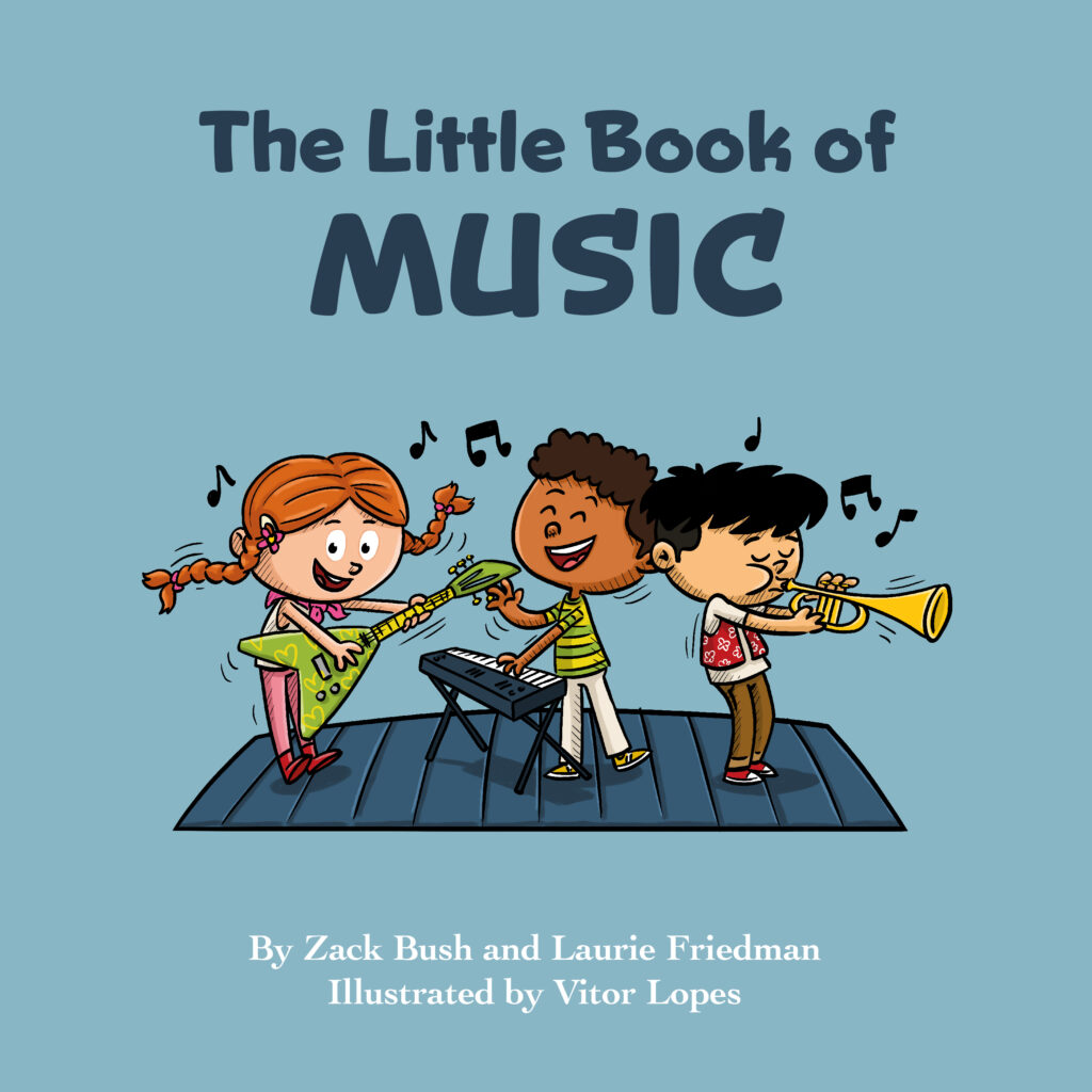 The Little Book of Music Cover Art with kids jamming