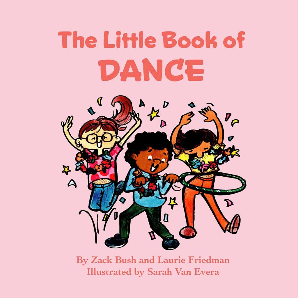Illustration of children dancing on the cover of The Little Book of Dance