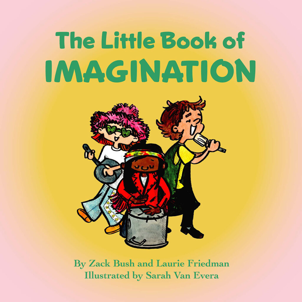 Children playing dress-up on the cover of The Little Book of Imagination