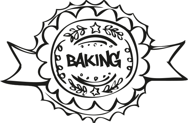 The Little Book of Baking blank coloring badge