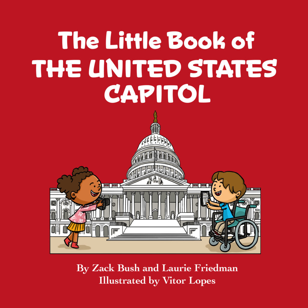Illustration of the US Capitol on the cover of The Little Book of The United States Capitol